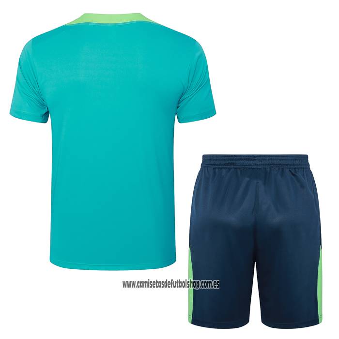 Chandal del Brasil 24-25 Manga Corta Verde - Pantalon Corto